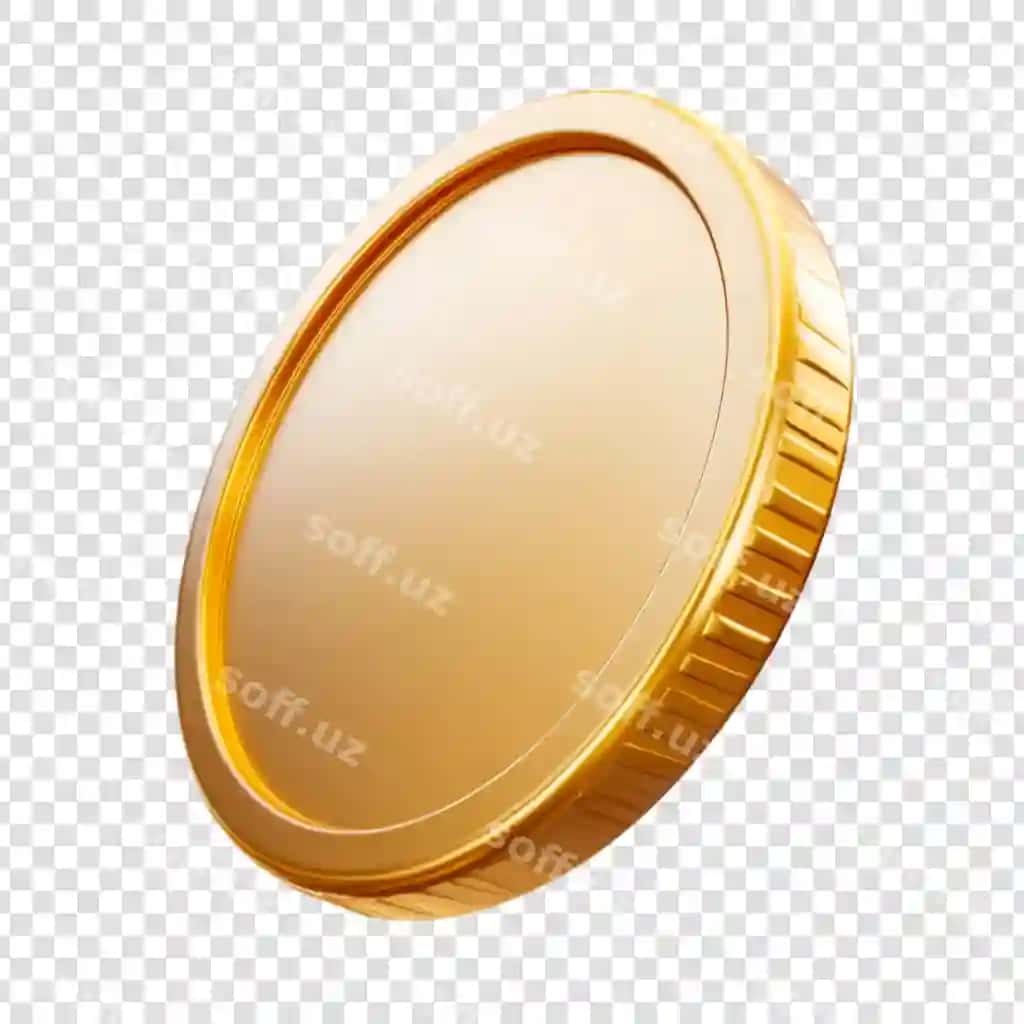 Shiny 3d gold coin transparent background | Shiny 3d gold coin transparent background 2