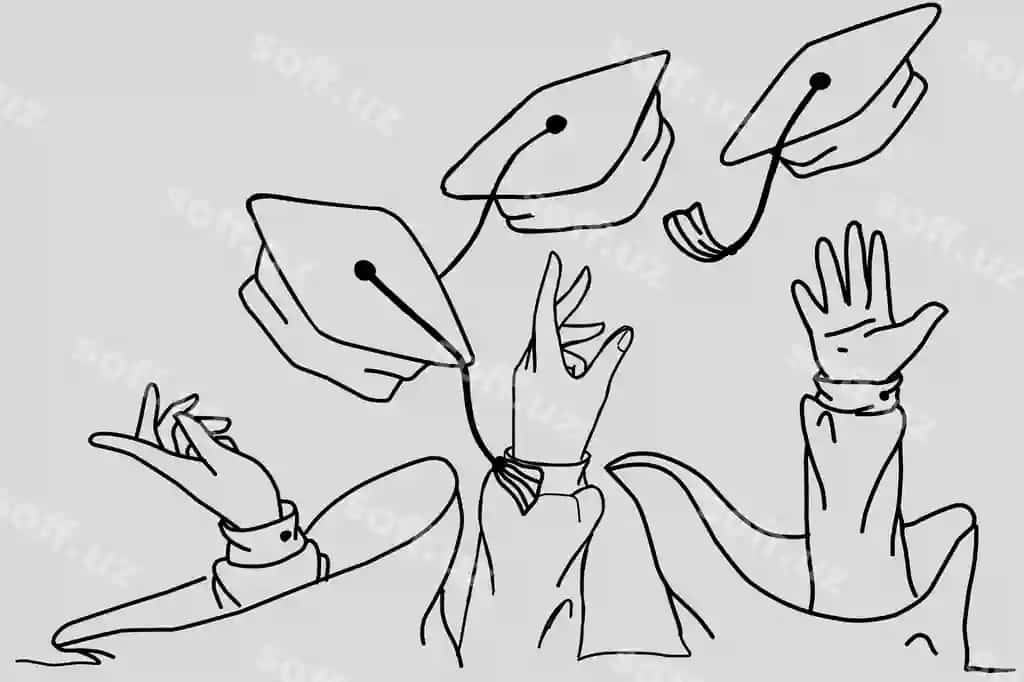 Shark chizigi, sichqon tutgan ayol bilan. | Drawing shark with woman holding mouse
