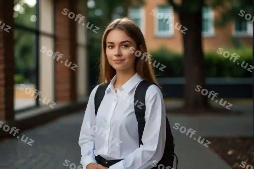 Bepul foto oldingi ko'rinish ayol talaba oq kofte, qora jaket, sumkani kiyim, fayllarini tutgan. | Free photo front view female student white shirt black jacket wearing backpack holding files