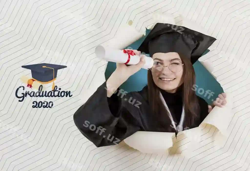Yosh talaba baxtli universitetni bitirishda | Young student happy graduating university 2