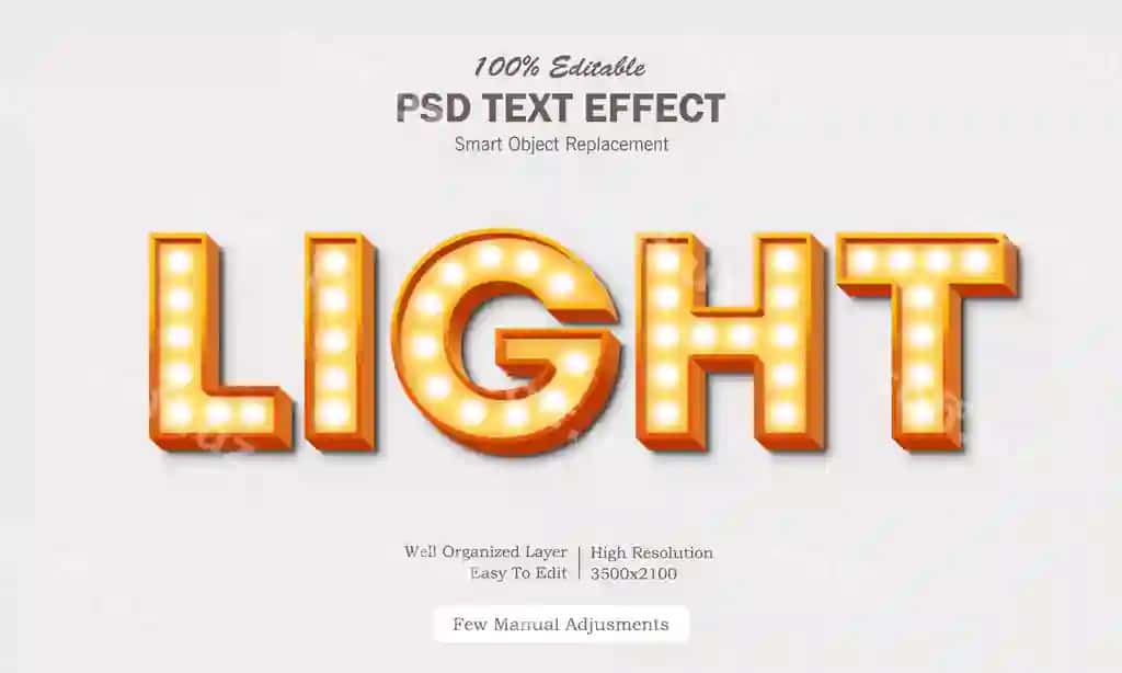 Zamonaviy yorqin matn efekti | Modern light text effect