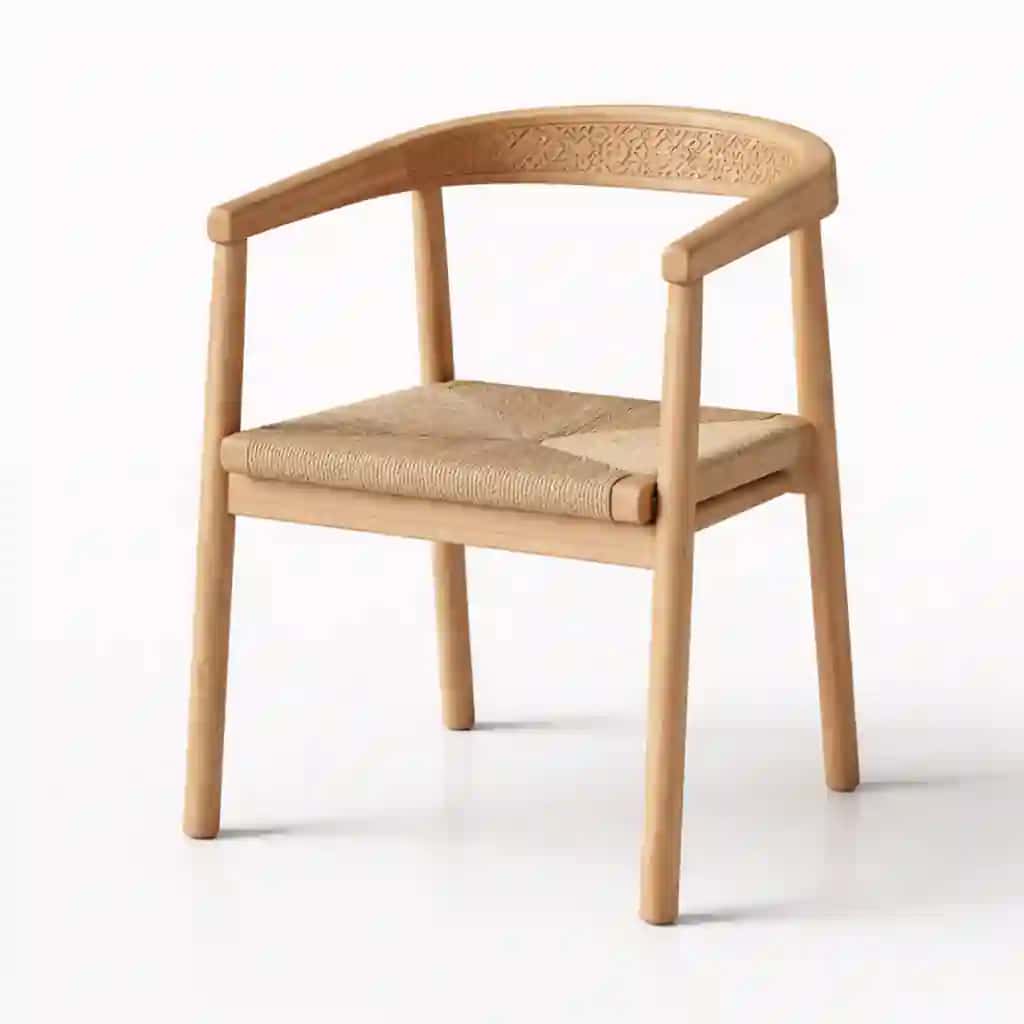 Modern minimalist wooden chair