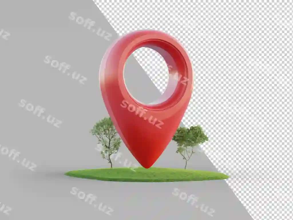 Joylashuv pin ikonasi ajraltirilgan oq orqa fonda | Location pin icon isolated white background