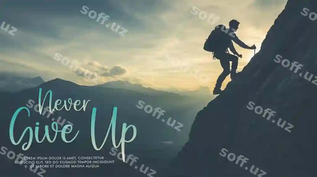 Poster hech qachon bermang | Poster never give up 2
