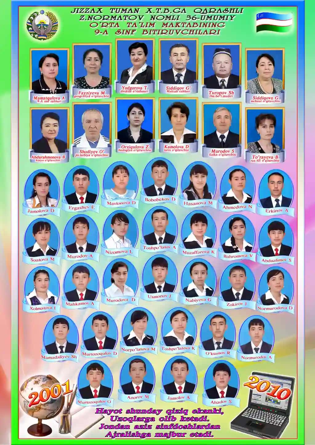 Vinetka uchun tayyor shablon