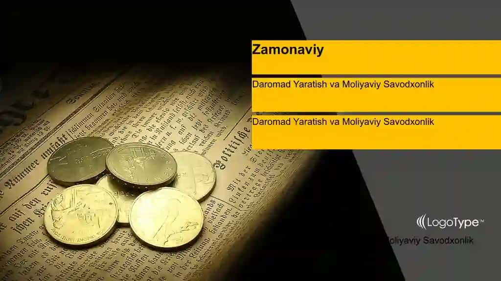 Daromad Yaratish va Moliyaviy Savodxonlik Taqdimoti (59 Slayd)