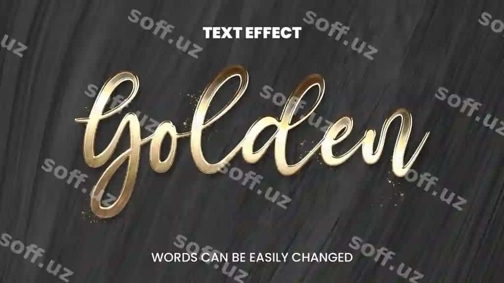 Oltin matn effekti | Golden text effect 2