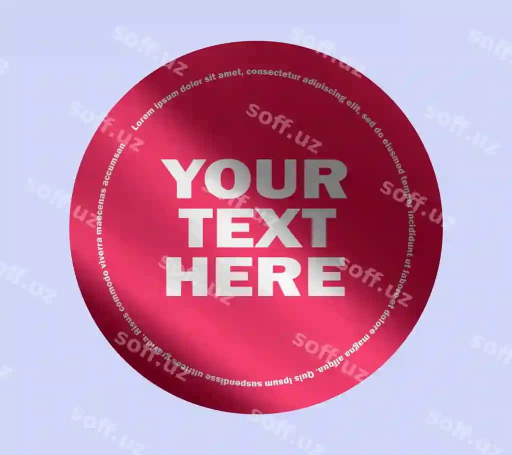 Aylanma stiker mockup psd shablon | Round sticker mockup psd template 2