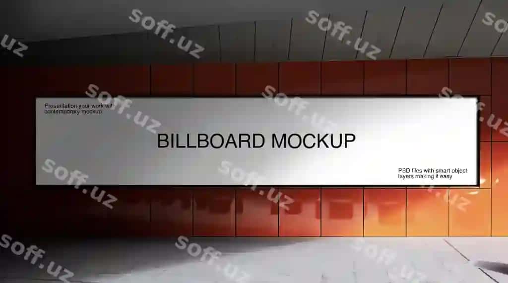Billboard belgisi qizil devorda | Billboard sign red wall 2