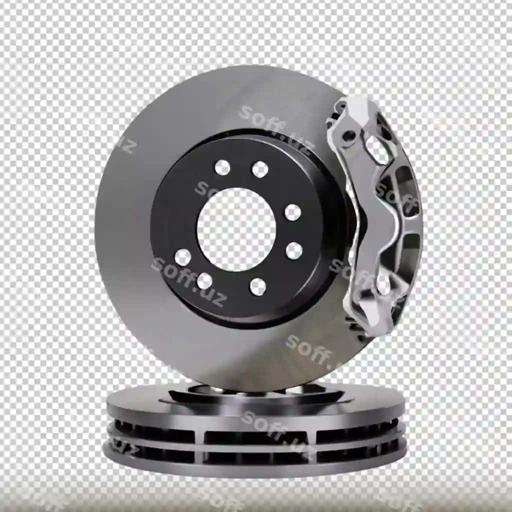 Disk fren ajraltirilgan shaffof fonda | Disc brake isolated transparent background
