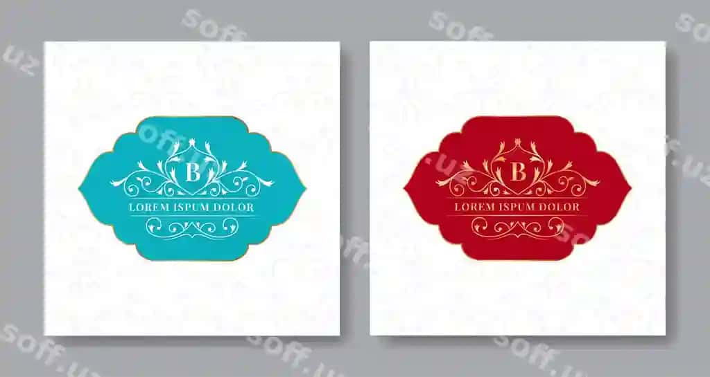 Vintage dizayn elementlari qadoqlash etiketkasi taklif vintage dekor | Vintage design elements packaging label invitation vintage ornament 2