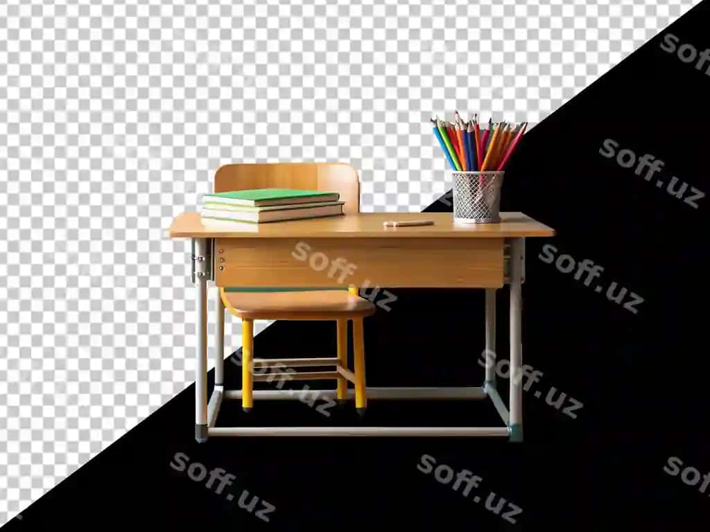 Qalamdaftar shaffof qalamalardan iborat bo'lgan qalam kupasi bilan ko'rsatilgan. | Psd pencil holder is shown with pencil cup pencils with transparent