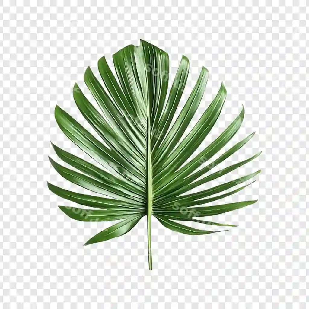 Tropical yashil yaproq chuqur fon osti | Tropical green leaf isolated transparent background