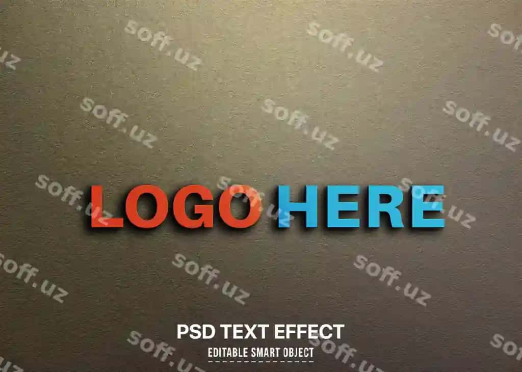 Psd 3d logo namuna | Psd 3d logo mockup