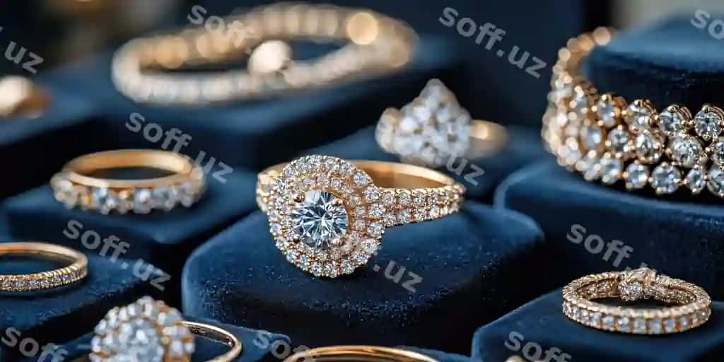 Kolleksiya oltin brilliant sadog'lik uzdelari | Collection gold diamond engagement rings