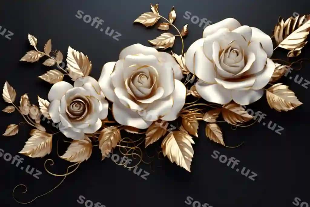 Bozorov gullari fon nusha joy bilan | Luxury roses background with copy space