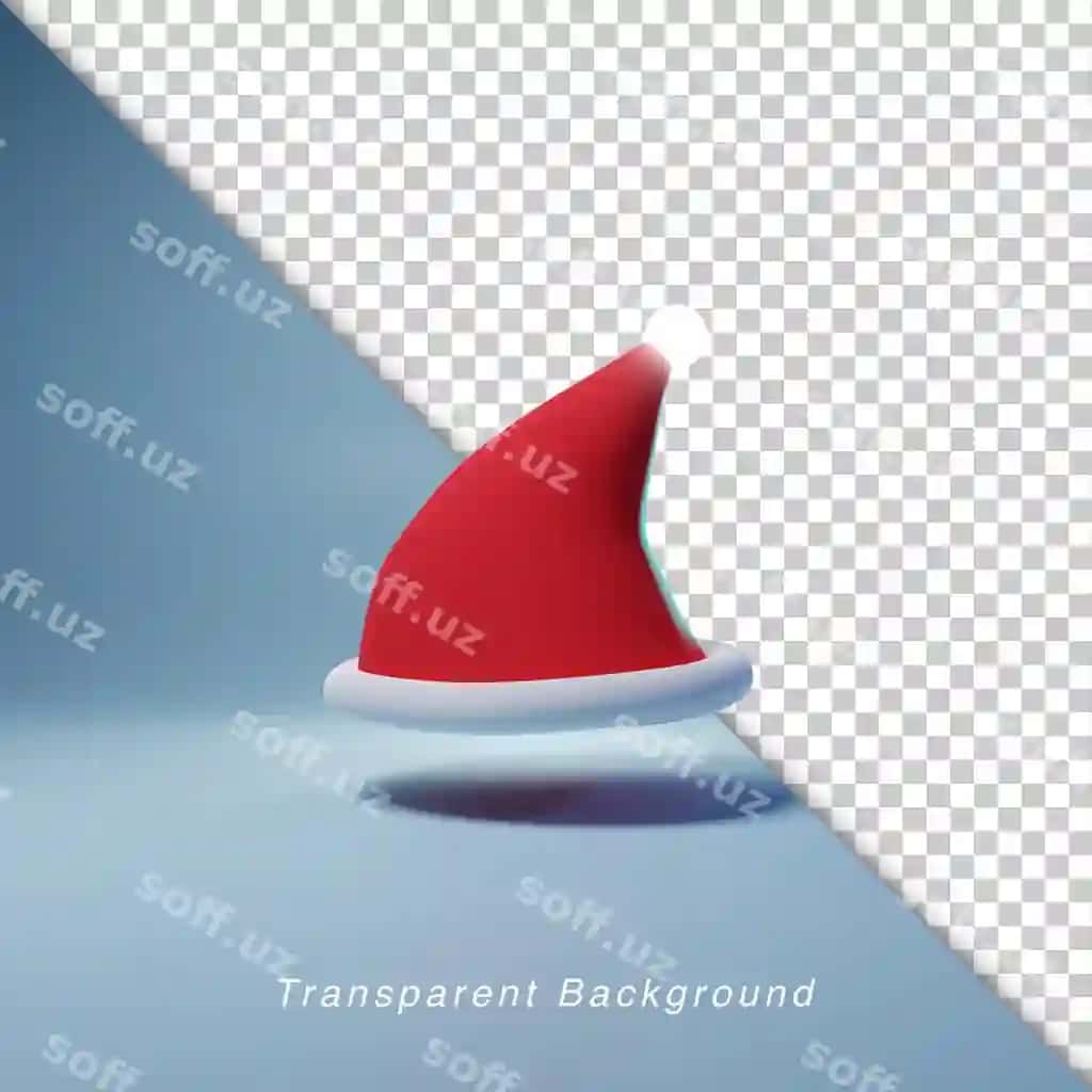 3D illustratsiya Santa Claus shlyapasi | 3d illustration santa claus hat