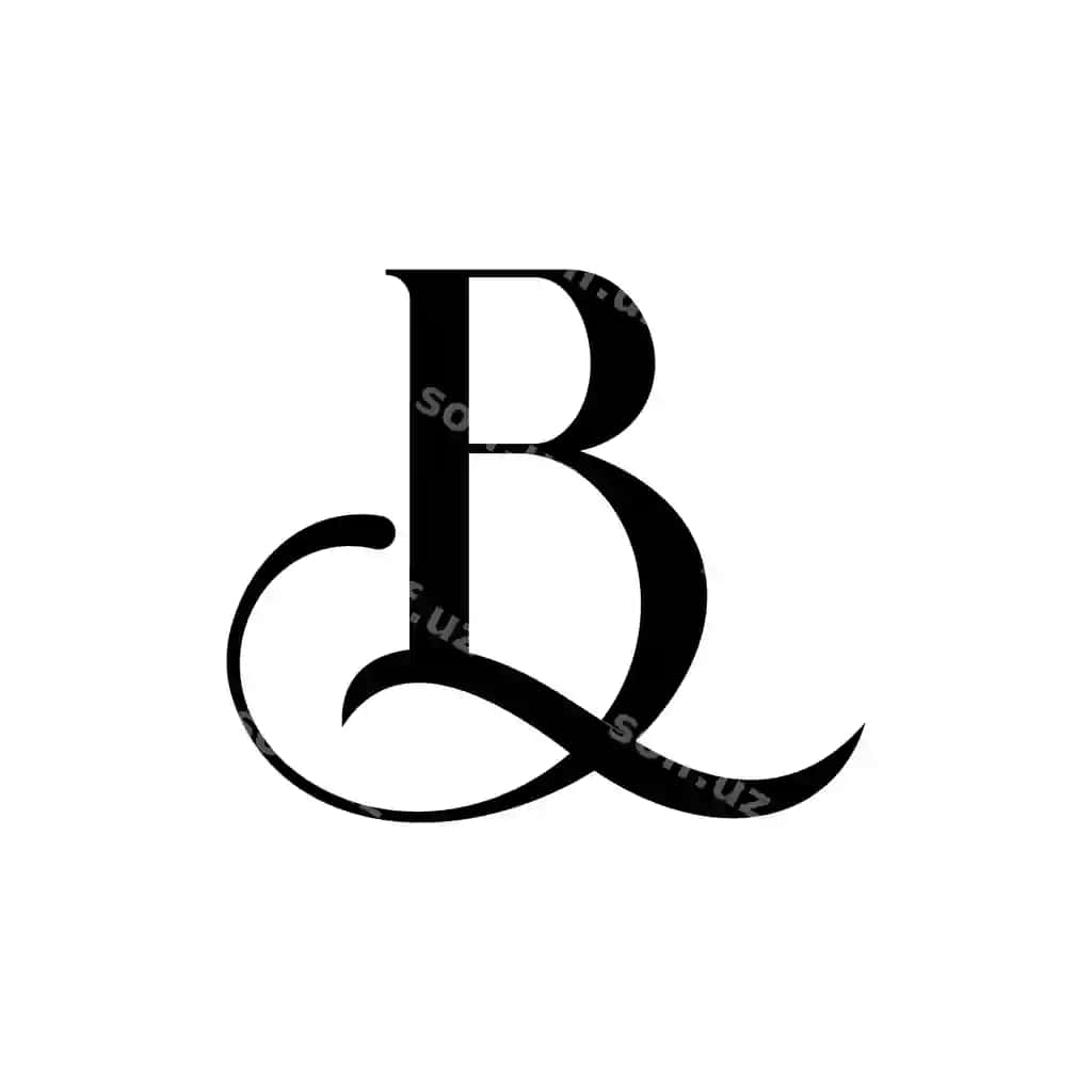 Boshlang'ich hashamat LB BL logotip dizayn shabloni vektor | Initial luxury lb bl logo design template design vector