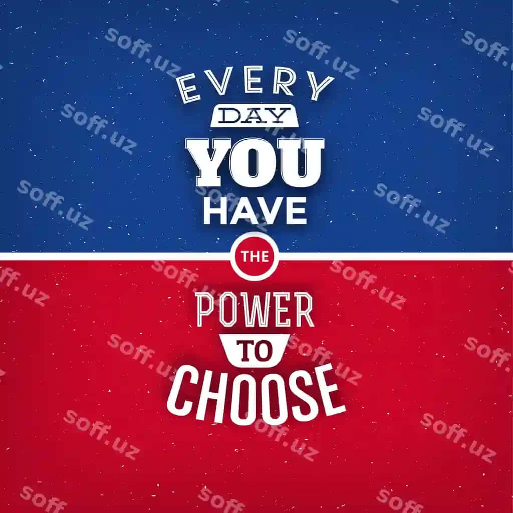 Har kuni tipografik iqtibos dizayni, sizda tanlash imkoniyati bor | Typographic quote design every day you have power choose