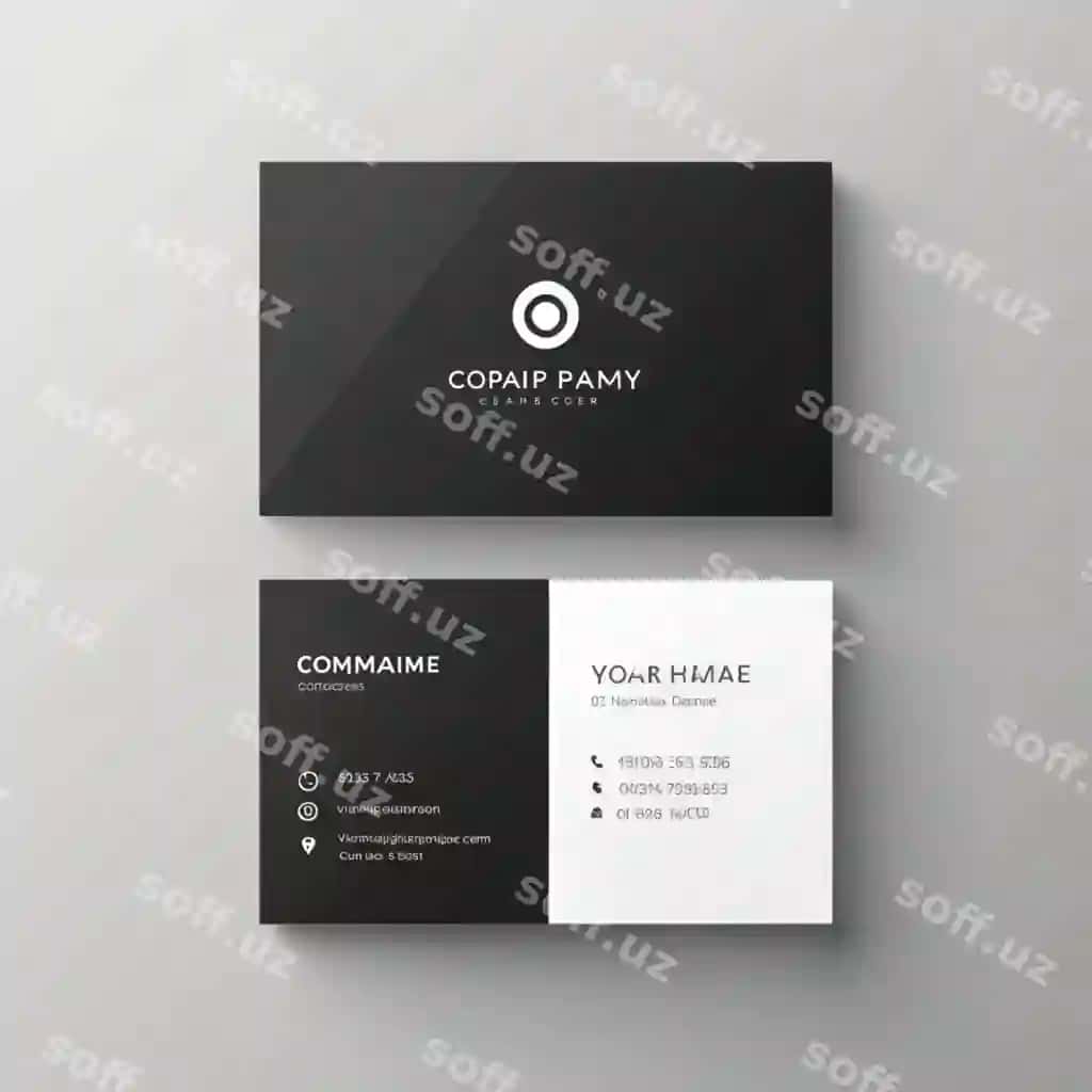Zamonaviy kasaba qora-oq biznes vizitka dizayni | Modern professional black white business card design