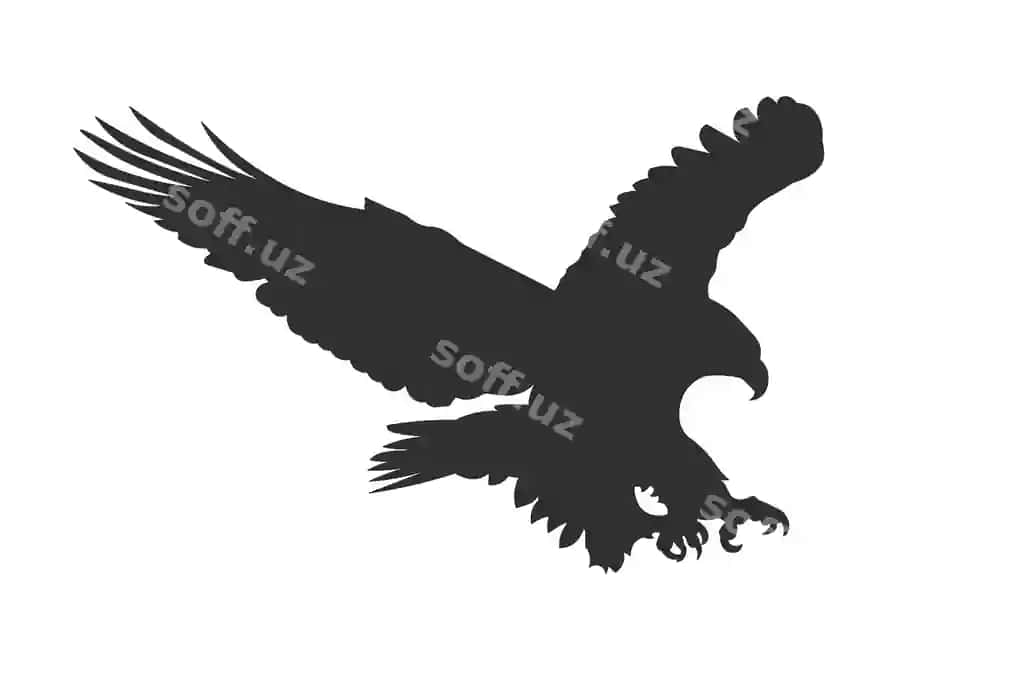 Burgut siluet shakl ikon symbol qush tabiat kuch logotip belgi vektor | Eagle silhouette shape icon symbol bird nature power logo sign vector 2