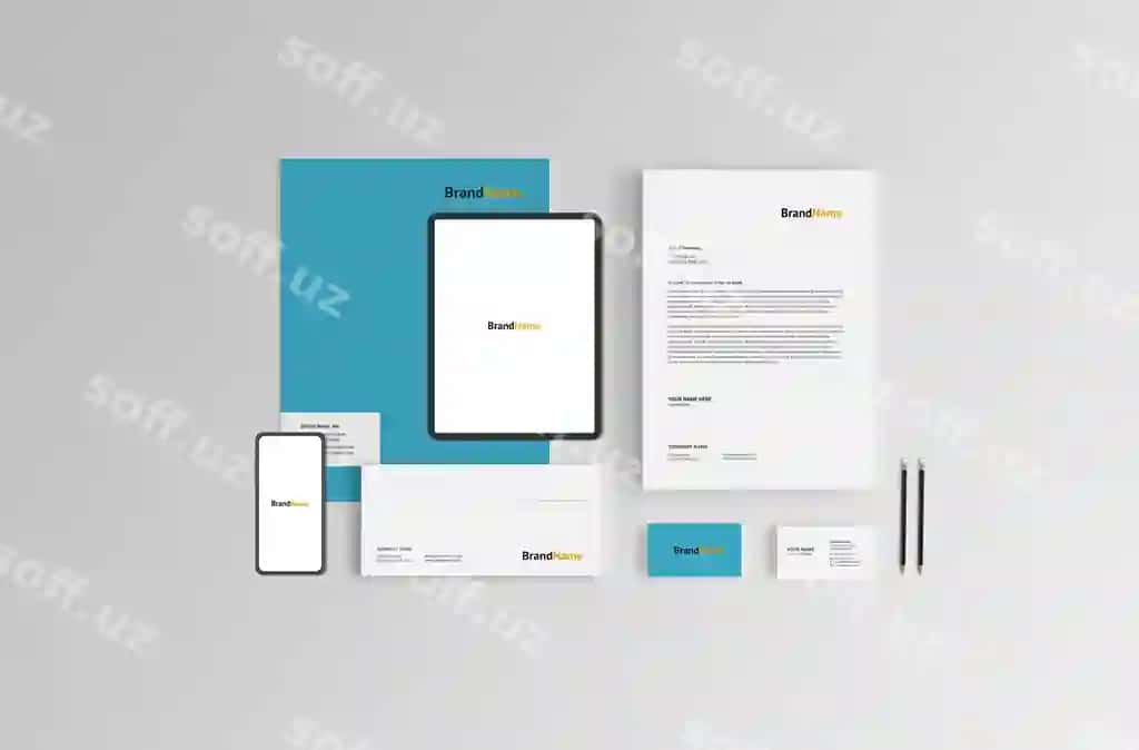 Branding qozondoshlik mock up | Branding stationary mock up