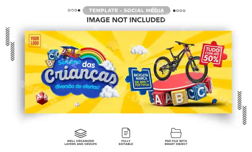 Ijtimoiy tarmoqlar banneri Instagram Bolalar haftasi bilan qiziqarli takliflar | Social media banner instagram children s week with fun offers