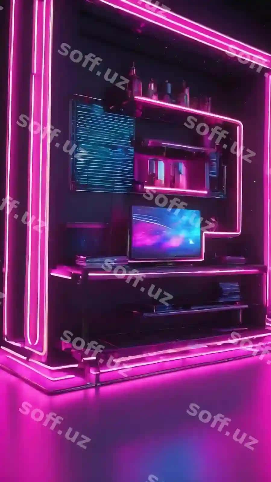 3d render mahsulot orqa fonda neon orqa fond bilan | 3d rendering product background with neon background