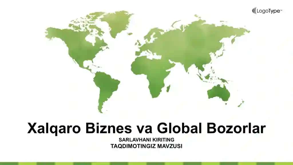 Xalqaro Biznes va Global Bozorlar Taqdimoti (36 Slayd)