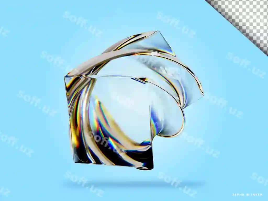 Anqarli geometrik shakl kelajakchi dispersiya steklo materiali dizayni | Abstract geometric shape futuristic dispersion glass material design