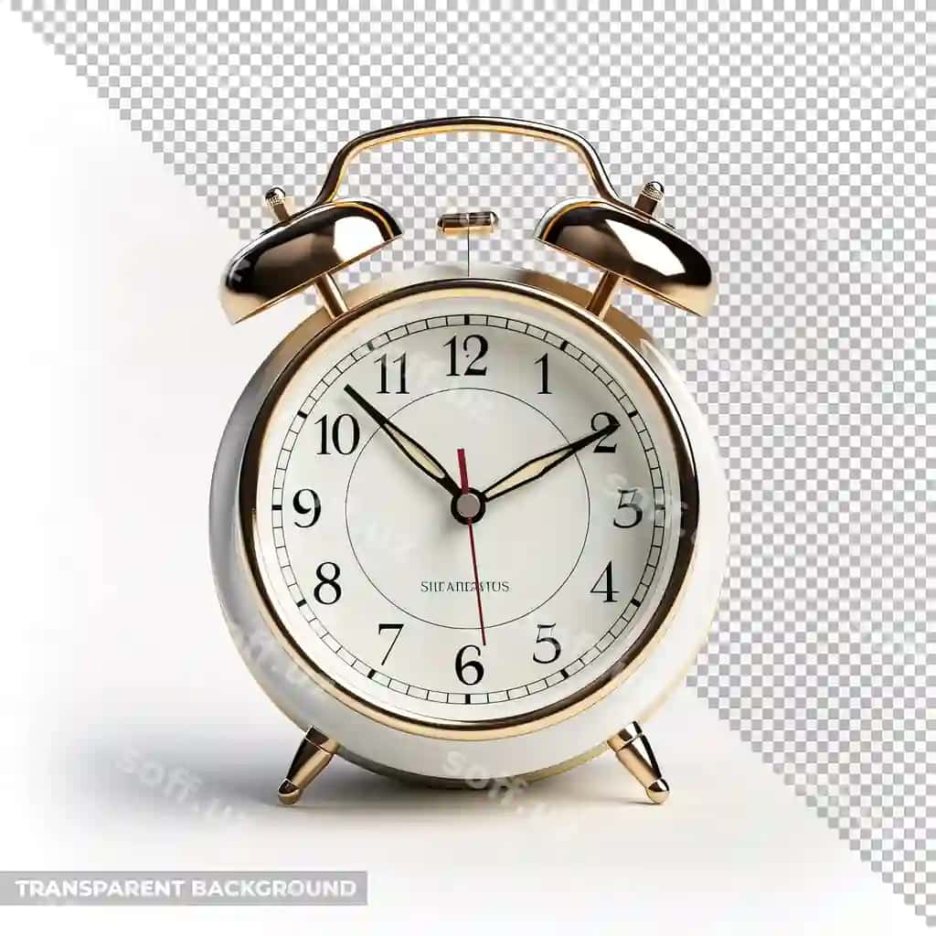 Psd soat ogohlantirish ajraltirilgan orqa fon yo'q | Psd clock alarm isolated without background 2