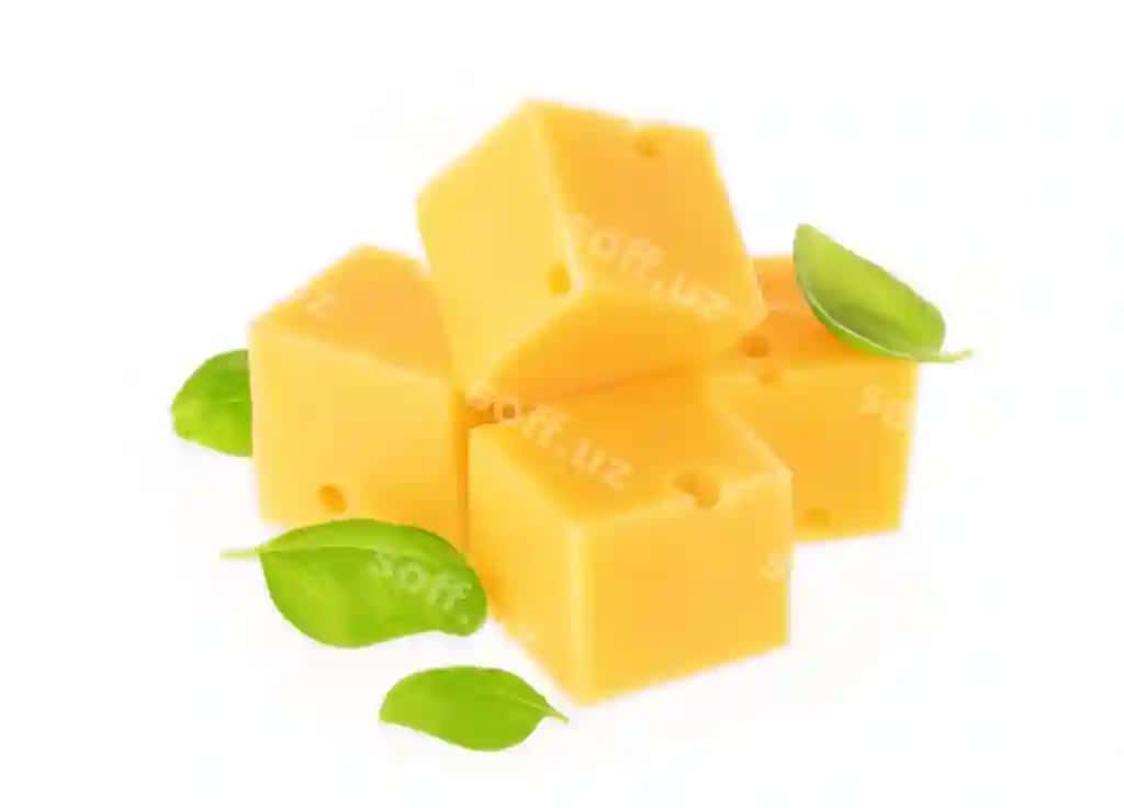 Pishloq kubiklari ajralgan | Cheese cubes isolated 2