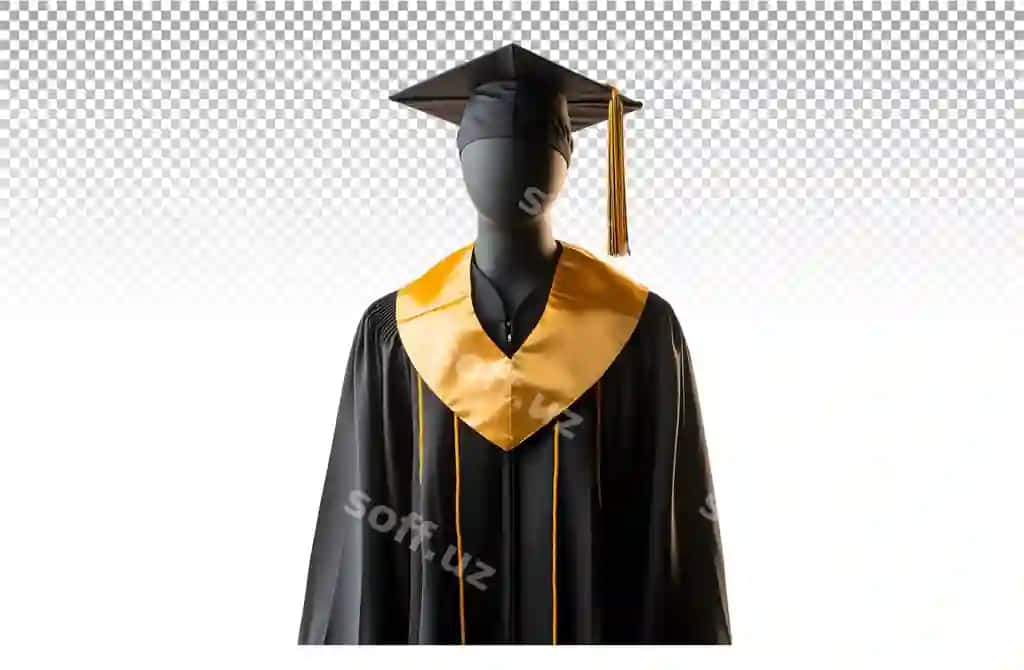 Bitirish kostyumi ko'rsatilgan maneky | Graduation gown displayed mannequin 2