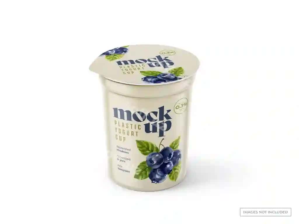 Yo'gurt stakanchik mockup | Yogurt cup mockup 2