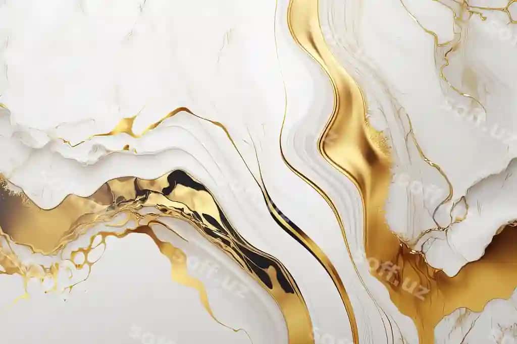 Abstrakt marmar oltin oq orqa fonda tur chiptasi banner | Abstract marble gold white background wedding invitation card backdrop banner