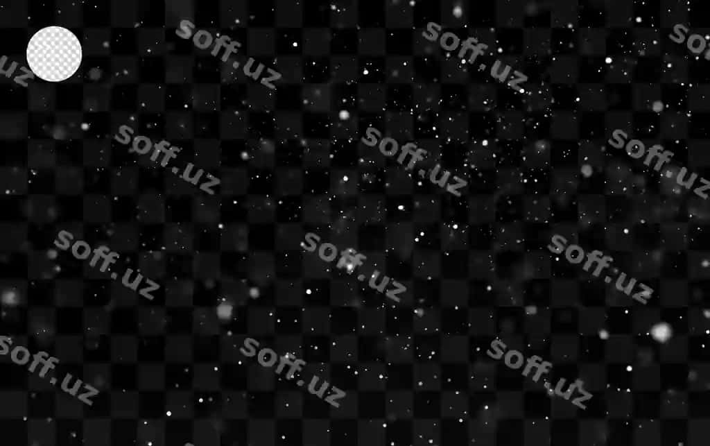 Qor yog'ayotgan shaffof orqa fon | Snow falling transparent background