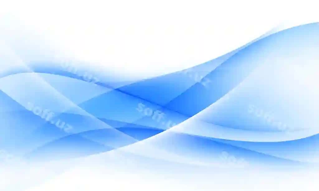 Ko'k oq to'lqiqli yumshoq orqa fon | Blue white wave background soft background