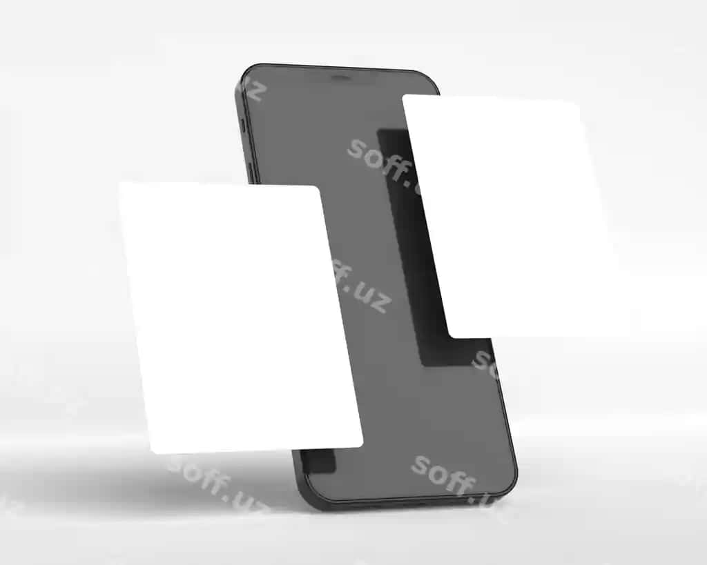 Telefonning ko'p ekranli tortishish kuchi maketi | Phone multiscreen gravity mockup