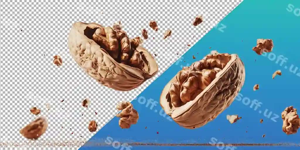 Yoriq yong'oq tasviri | Cracked walnut image