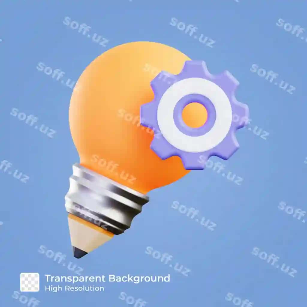 Dizayn g'oya ikonka 3D illustratsiya ajraltirilgan premium PSD | Design idea icon 3d illustration isolated premium psd