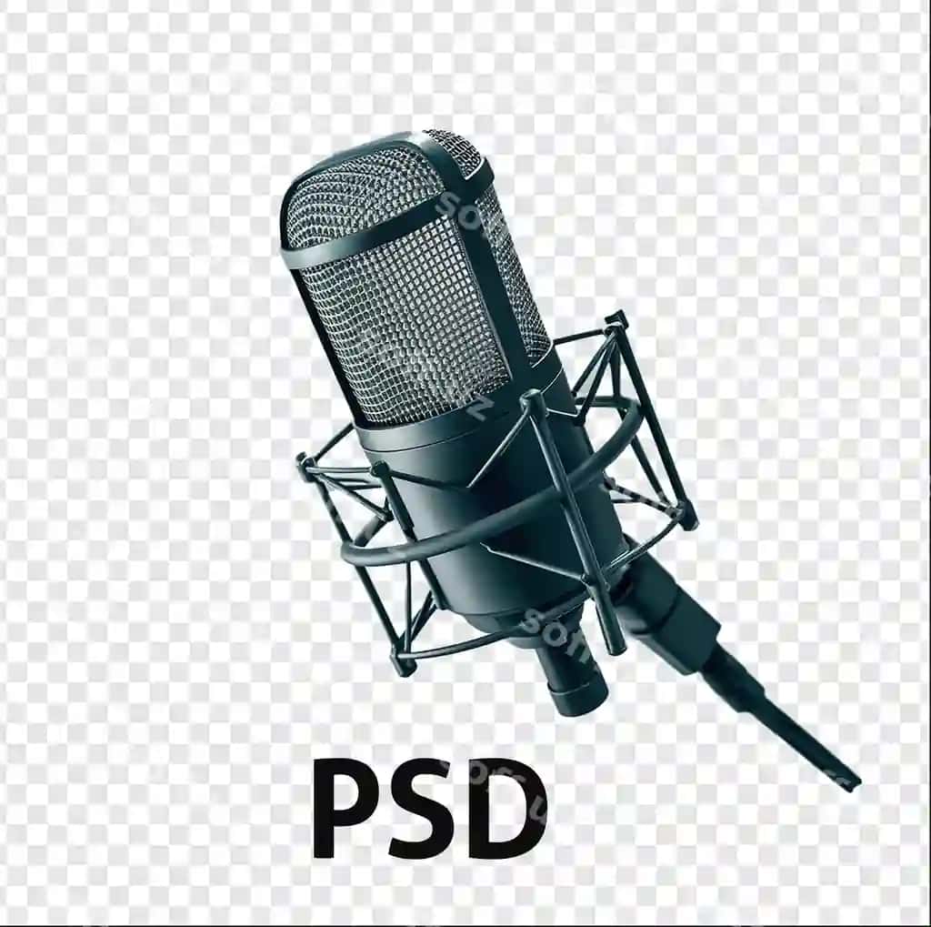 3d render podcast mikrofon stoykasi rasmi ajraltirilgan shaffof fonli | 3d rendering podcast microphone stand image isolated transparent 2
