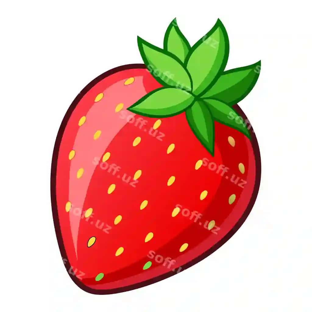 Murdum chizish yashil barglar bilan yashil barg | Drawing strawberry with green leaves green leaf 2