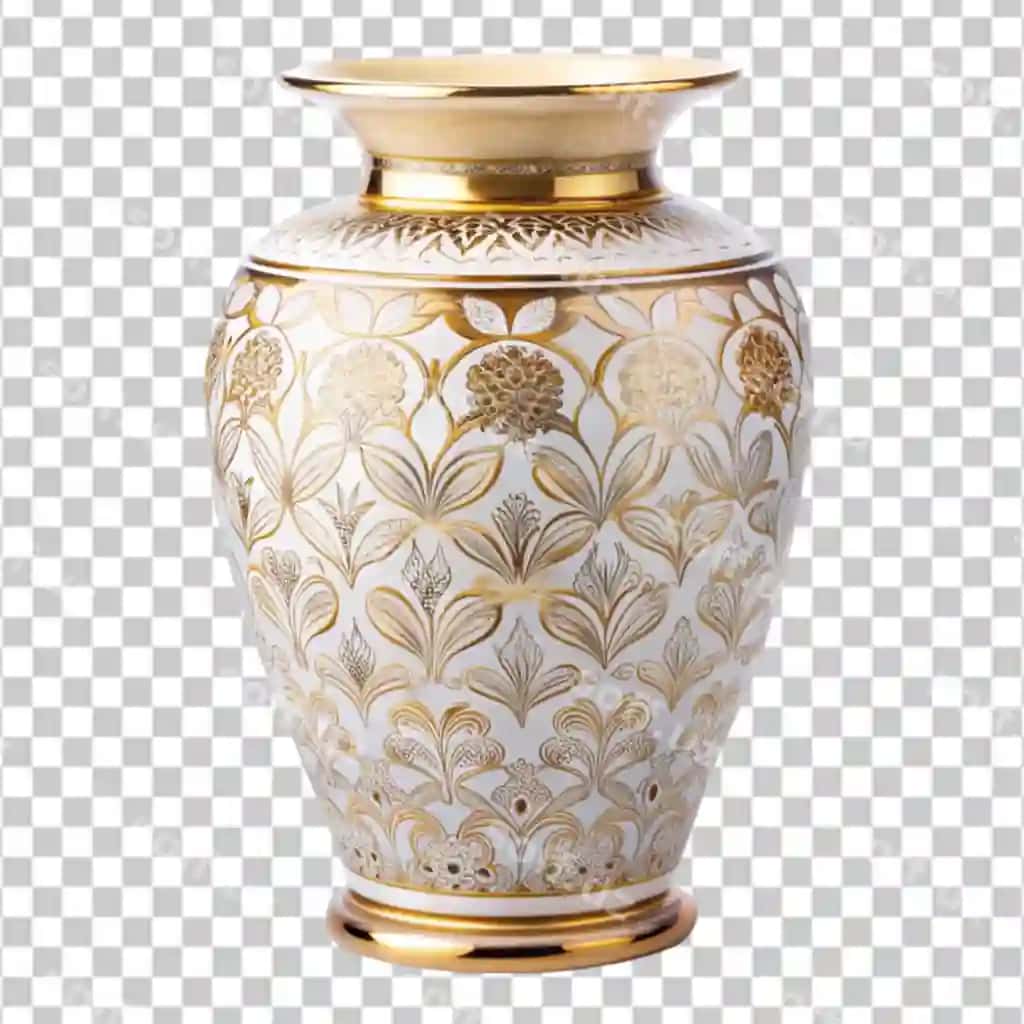Chiroyli vaza shaffof orqa fonda | Elegant vase transparent background