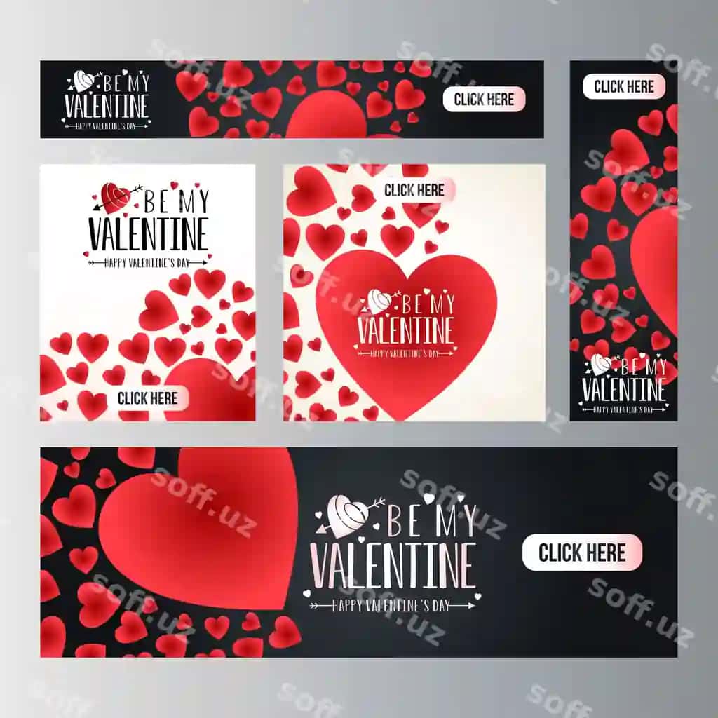 Valyentoy kuni vektor sotuv baner shabloni | Valentines day vector sale banner template 2