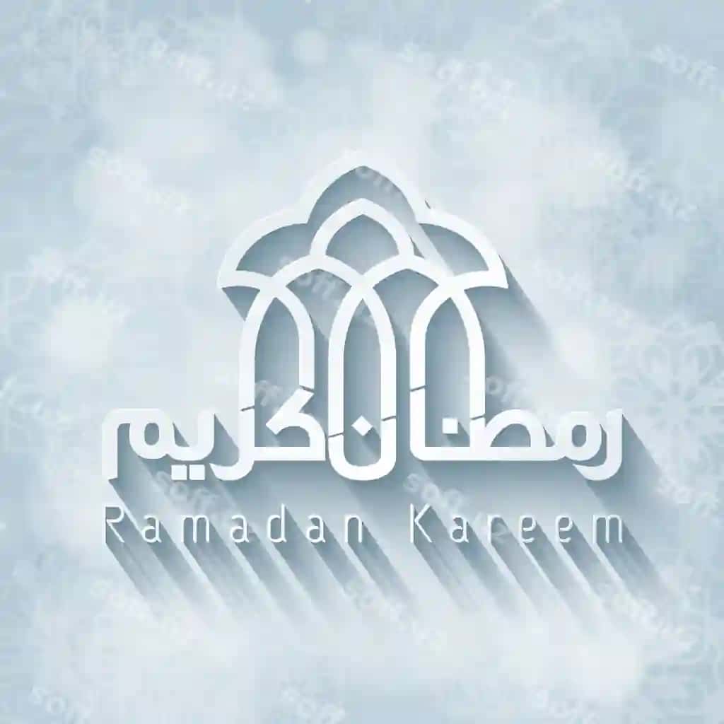 Ramadan kareem fon arab matn va geometric naqshli tabrik | Ramadan kareem background with arabic text geometric pattern greeting 2