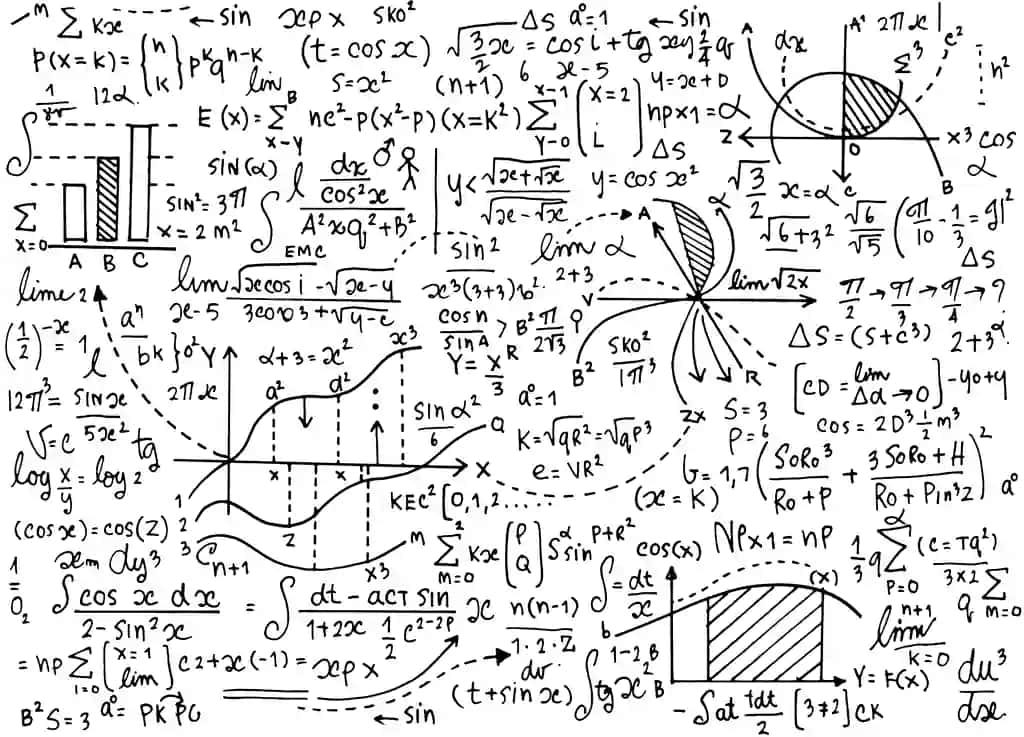 Qo'lda yozilgan formulalar bilan matematik ta'lim shakli | Math education pattern with handwritten formulas