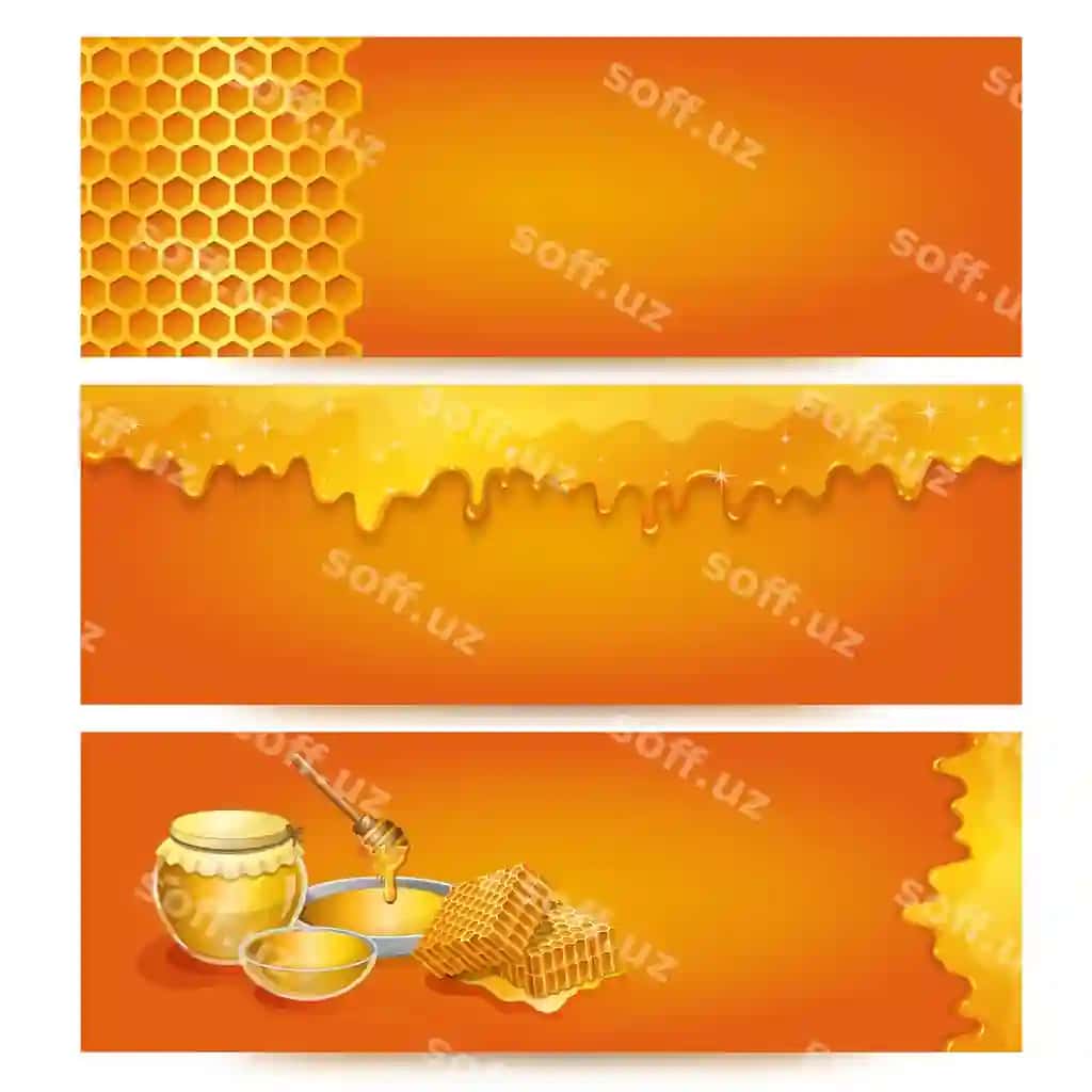 Tabiiy asal baner orqa fonda organik do'kon | Natural honey banner background organic shop 2