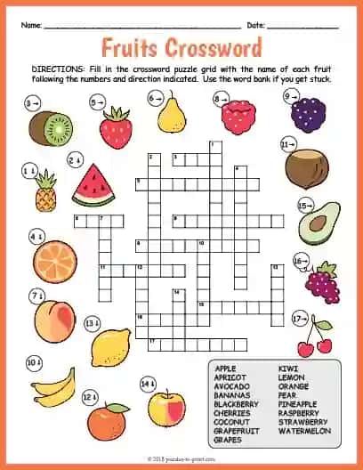 crossword fruit