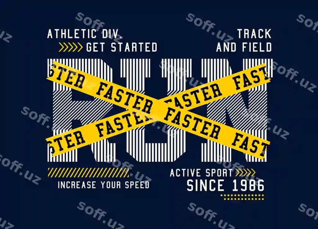 Tezroq yug'ish tipografiya vektori futbolka dizayni | Run faster typography vector t shirt design