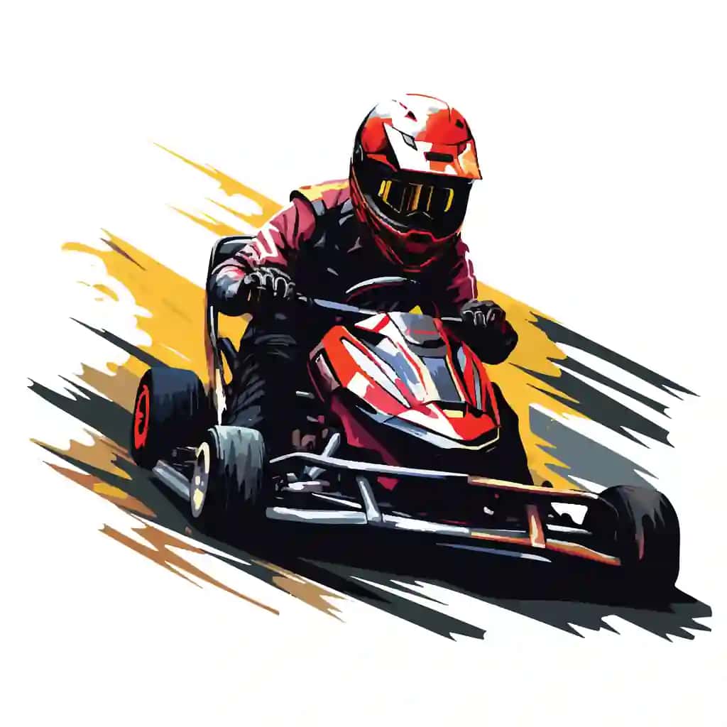 Vektorli minimalistik go kart svg | Vector minimalistic go kart svg